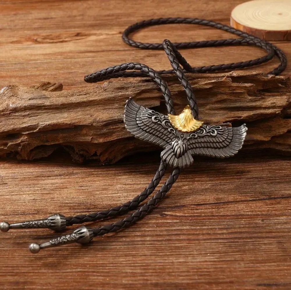 New eagle bolo tie. Silver available.  Many other styles available.